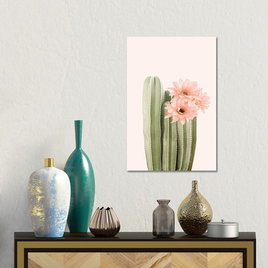 Cactus Flowers von Sisi & Seb - No Frame Gallery-Wrapped Canvas Giclée on Canvas