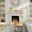 Fireplace Mantel,60" Wood Floating Fireplace Shelves,Wall Mounted Wooden Display Shelving,Handcrafted Wood Brack,Natural Mantels Over Fireplace,60" X 8" X 3"-Clear Varnished Natural Wood-121418353-121418357