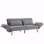 Futon canapé-lit avec accoudoirs réglables, réglable-664409894