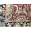 Tapis rouge et bleu noué à la main de haute qualité
