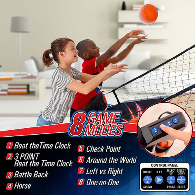 Deco Home Indoor Foldable Basketball Arcade Game with LED Scoreboard