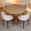47.5cm H Velvet Upholstered Metal Spindle Side Chair in Brown