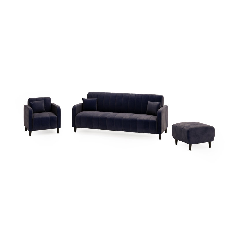 Taye 2 Seater Sofa, Black