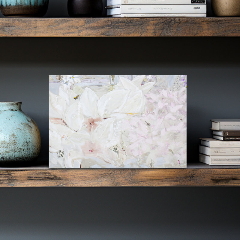 Contemporary Art Lilac Flower Wall Art, H 12 po x l 18 po