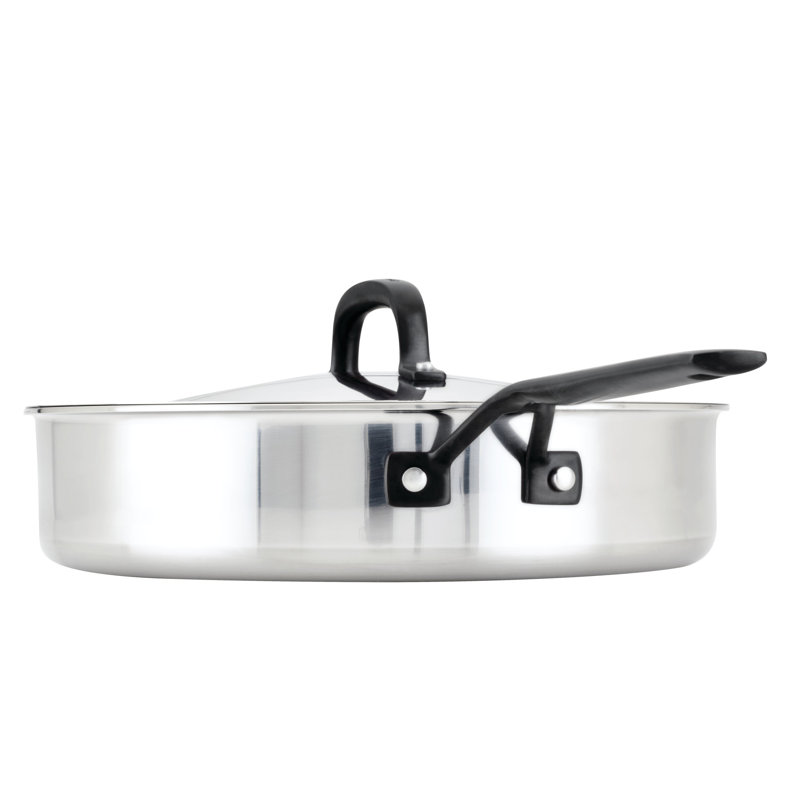 KitchenAid® 5-Ply Clad Stainless Steel Induction Saute Pan with Lid, 5-Quart