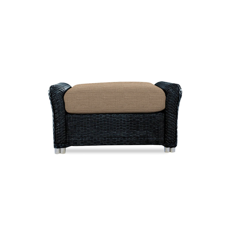 Reflections Outdoor Ottoman, Pewter, Demo Oatmeal