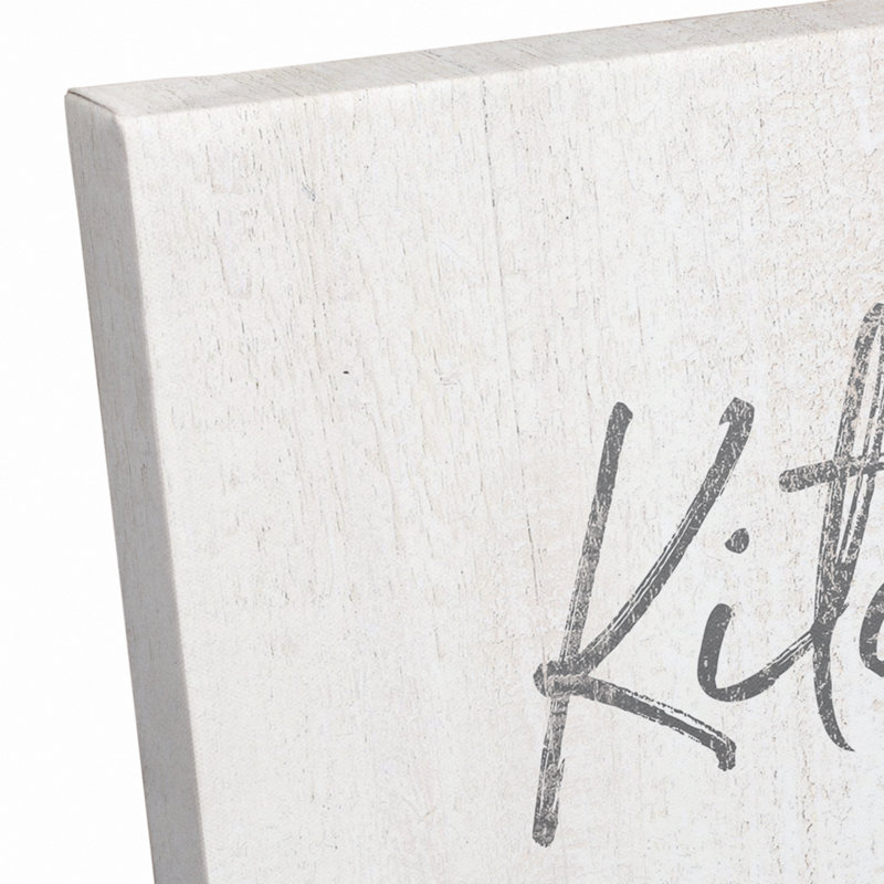 «Kitchen Rules», art textuel sur toile tendue