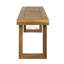 Ensemble de 2 bancs d'extérieur en bois d'acacia Nestor au fini naturel
