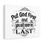 «Put God First» - impression sur toile tendue-53643640