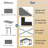 2-Set L-Shaped Computer Desk with Desk Monitor Stand and Side Storage Bag-805839047