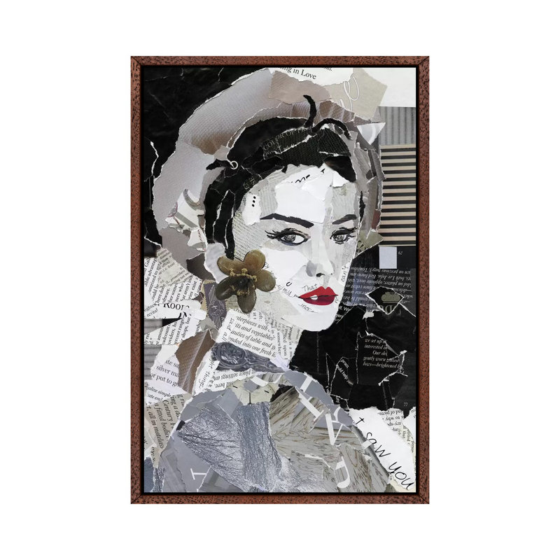 Runway Pause by Carol Robinson - Print on Canvas, 66.04 cm H x 45.72 cm W, Classic Brown Wood Framed