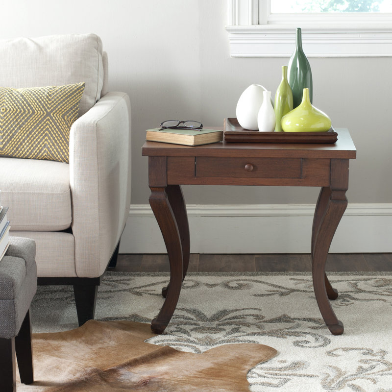 End Table with Storage, Brown