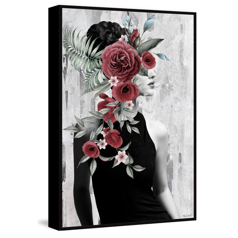 " Confidence Is Sexy " by Marmont Hill, 24" H x 16" W x 1.5" D, Black Framed