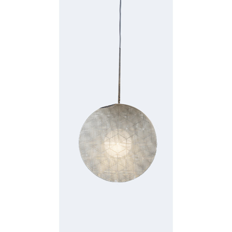Schema Light Pendant, 14.25" H × 14.25" W × 14.25" D, White