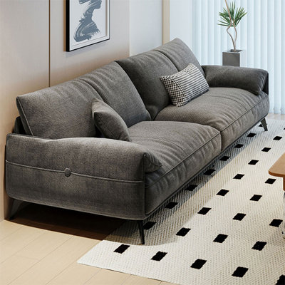 98.43" Gray Chenille Modular Sofa cushion couch