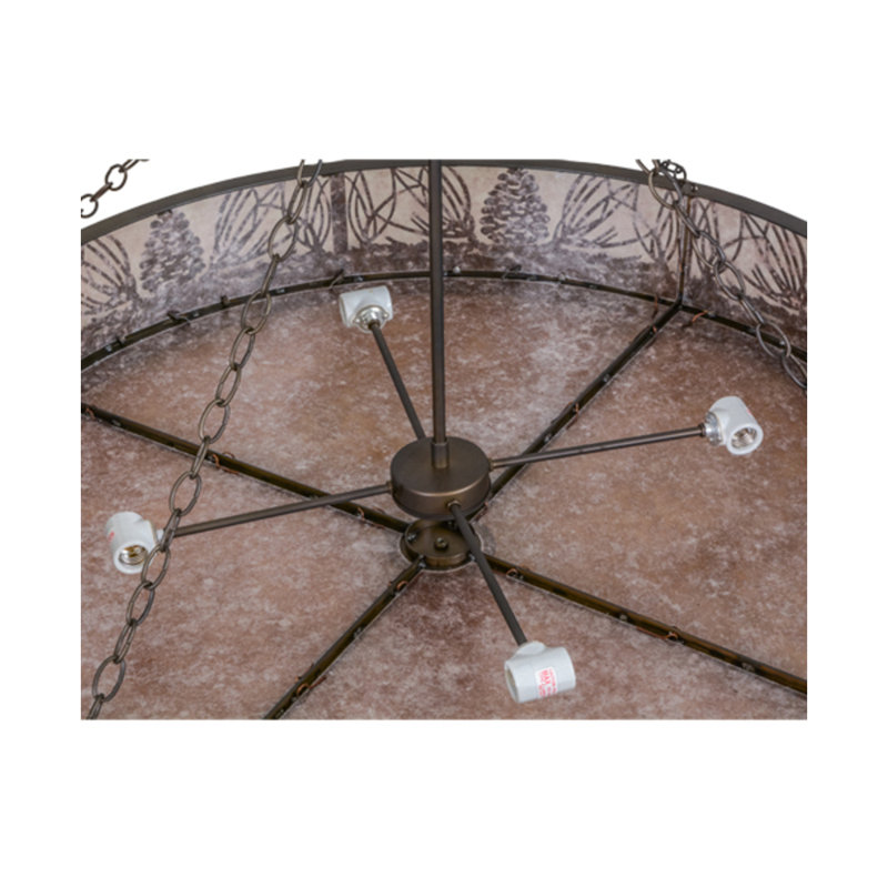 Mountain Pine 8 - Light Drum Chandelier
