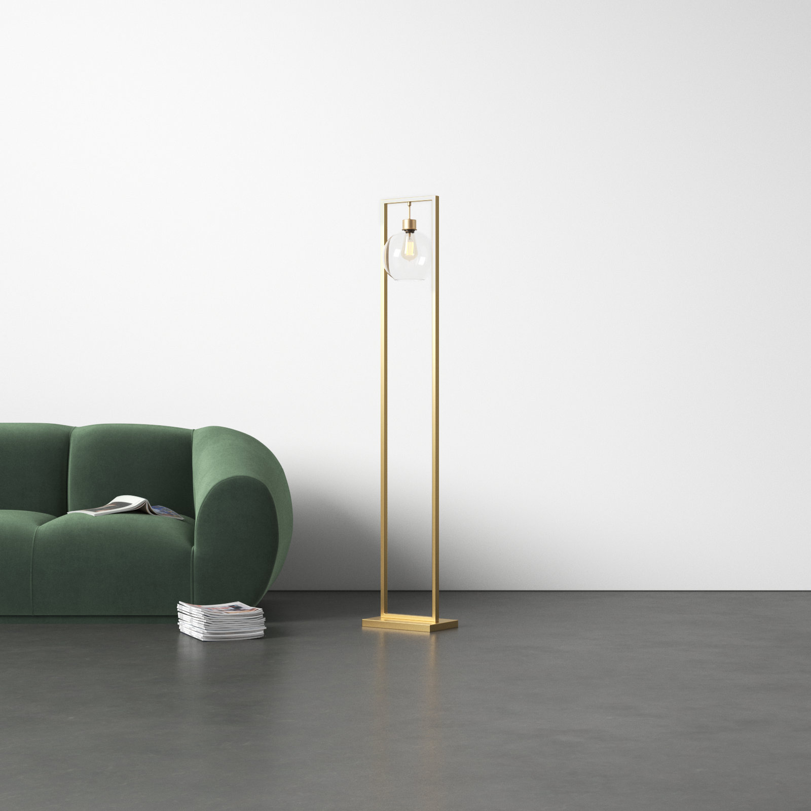 Ronderick 60'' Floor Lamp, Gold