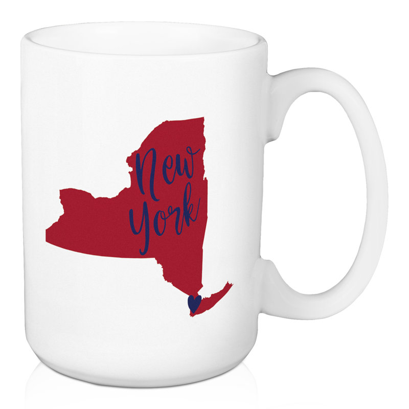 Grande tasse à café new york state Frese, Rouge