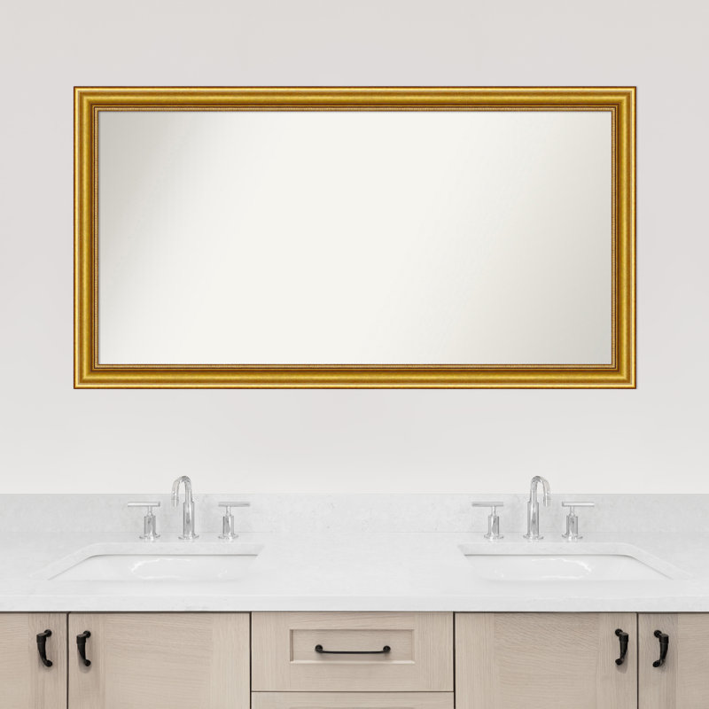 Townhouse Gold Non-Beveled Bathroom Wall Mirror, 25,75 po x 47,75 po