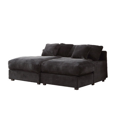Modern Sofa 74.8" Modern Luxury Twins Sofa Couch For Living Room Quality Corduroy Upholstery Sleeper Sofa Bed Daybed