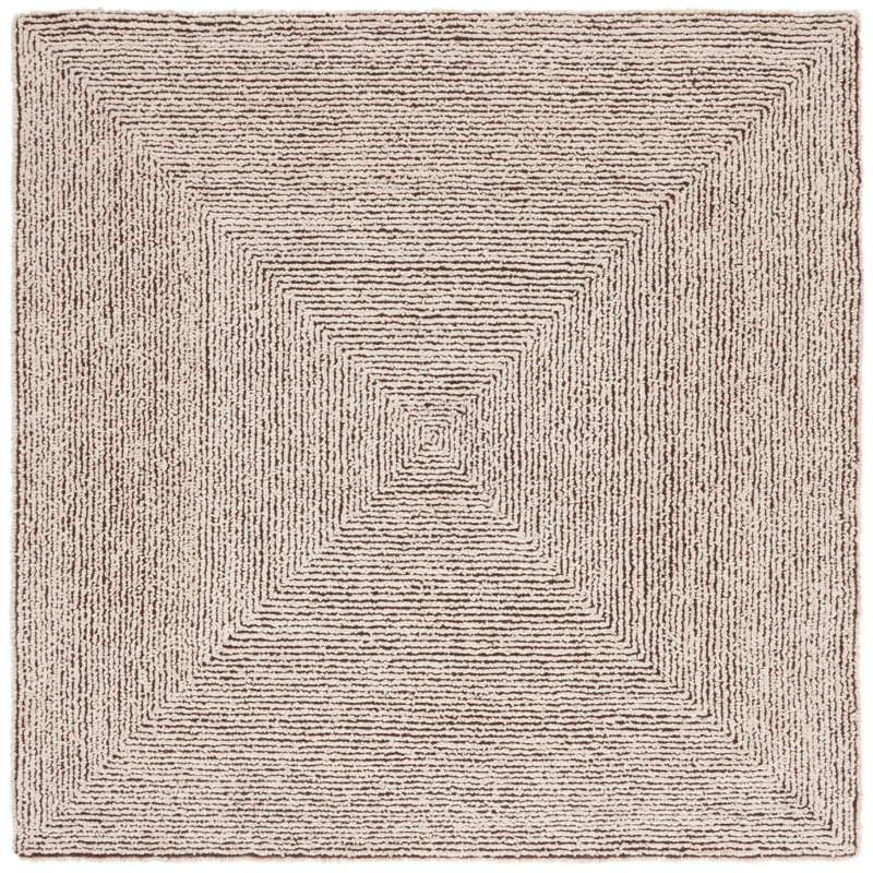 Luder Abstract Hand Tufted Performance Rug, Square 6'