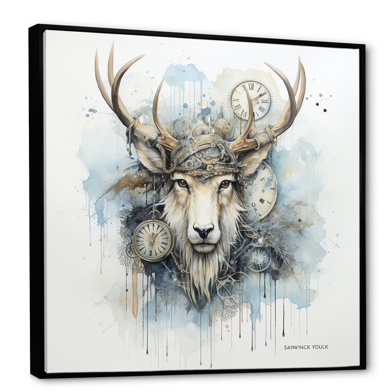 «Blue Saga Of Viking Legends II», art mural classique, Cadre flottant noir, 30" H x 30" W