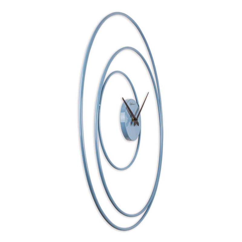 Horloge murale élégante en métal, 29,5 po x 29,5 po, bleu | Fabrication 100% acier, mouvement de balayage silencieux | Parfait pour le salon, le bureau ou la cuisine, ce garde-temps élégant et fonctionnel