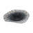 12X12" Abstract Glass Bowl With Veining, White/Black