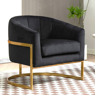 Luxury Framed Velvet Accent Chair