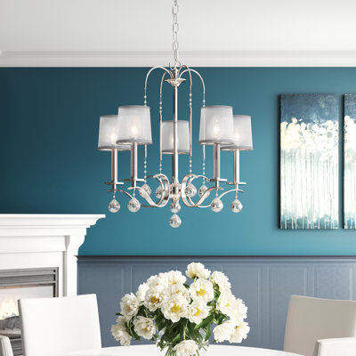 Bellecourt 5 - Light Steel Dimmable Chandelier