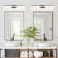 Luminaire de salle de bain moderne à DEL 32 po - Élégante applique murale en métal noir pour miroir, vestiaire ou lavabo-411056197