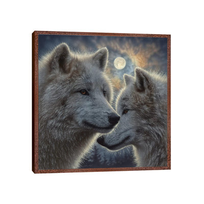 Moonlight Wolf Mates by Collin Bogle - Print on Canvas
