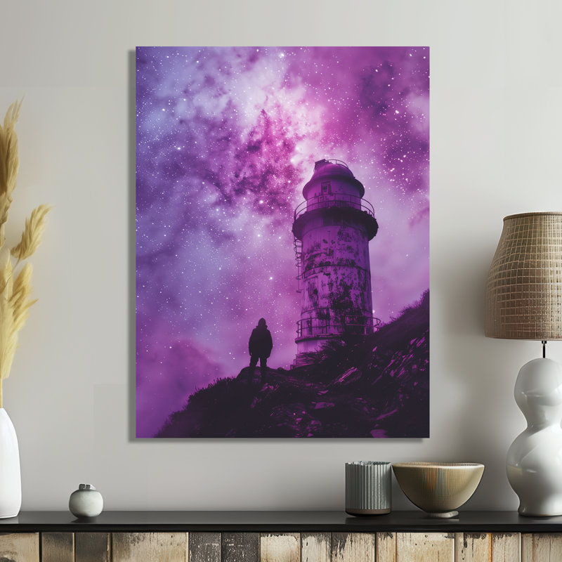 «Purple Space Exploration», reproduction d'art mural, Métal métal, H 12 po x l 20 po x P 1 po