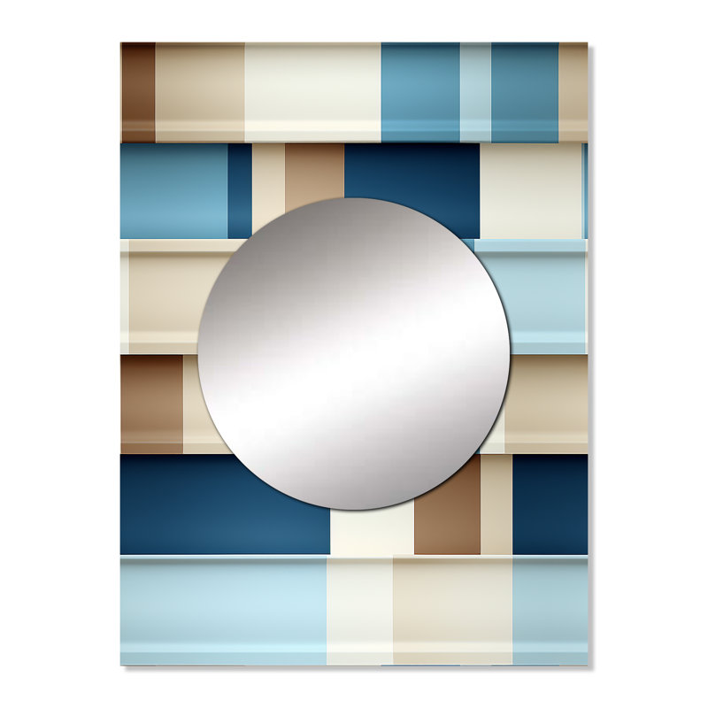 Motif rayé blanc et bleu Jequetta, 32 po x 24 po