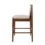 Tabouret de bar Merton, hauteur d'assise 78,4 cm (30,90 po), style moderne du milieu du siècle, en bois d'hévéa, avec dossier et repose-pieds, idéal pour les îlots de cuisine.-134210942-134210940