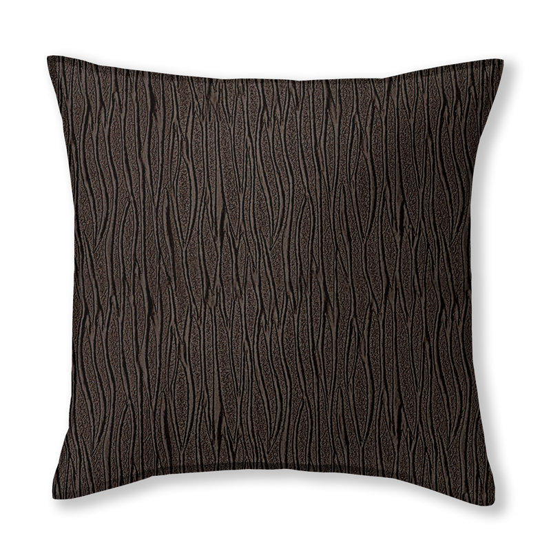 Housse et insert de coussin carré Sylvio, Chocolat, H 20 po x l 20 po