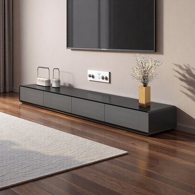 Modern Wooden TV Stand with Full Floor Design