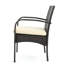 Chaise d'extérieur - Kd Pe, brun et beige, coussin d'eau, résine protégée, métal robuste brun / beige, - structure en aluminium / fer
