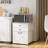 Farmhouse Mini Fridge Stand With Storage,heavy Duty Fridge Cart,mini Fridge Cabinet With Rolling Cabinet