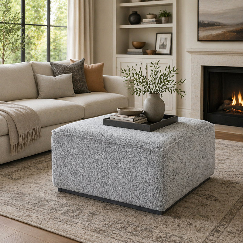 Square Upholstered Ottoman