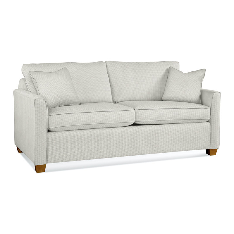 Charleston 77" Sleeper Sofa , Innerspring, White Textured Polypropylene/Olefin, Havana