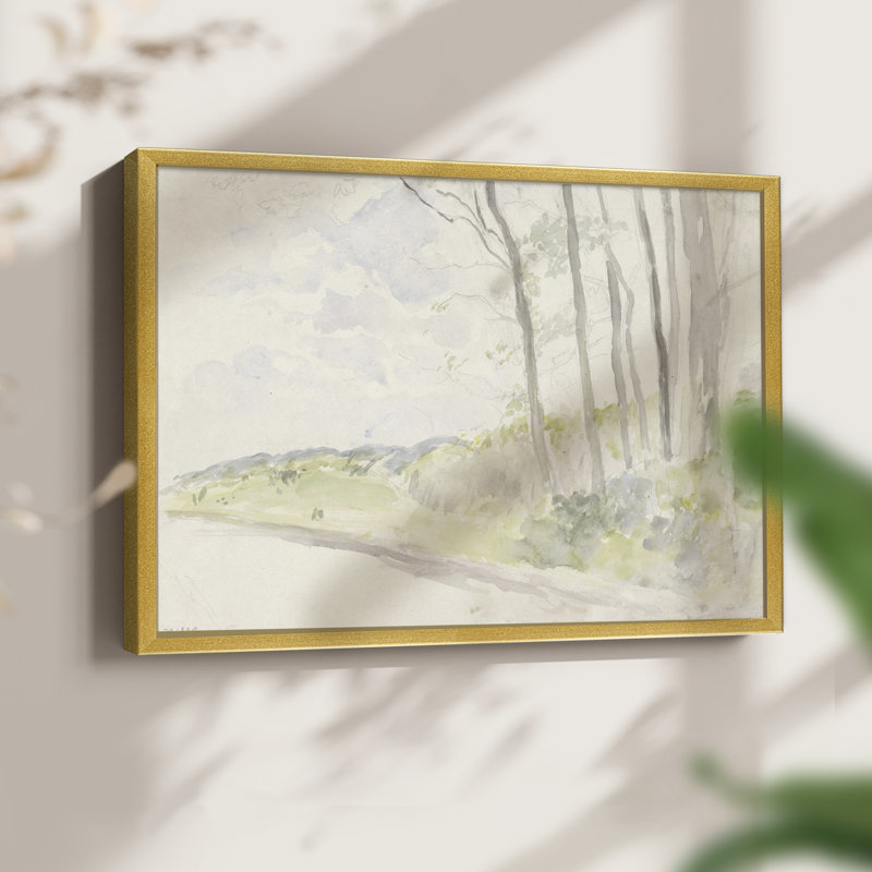 Paysages rétro-CECI - reproduction encadrée, H 8 po x l 10 po, Doré