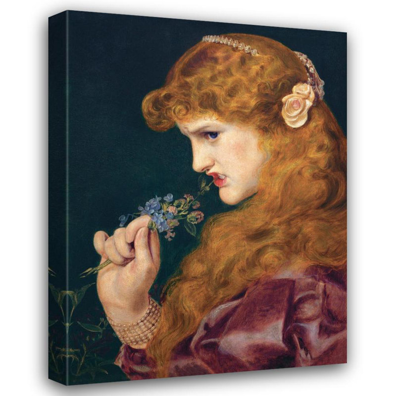 «Love's Shadow» par Frederick Sandys - Art mural sur toile tendue avec châssis, H 24 po x l 17 po