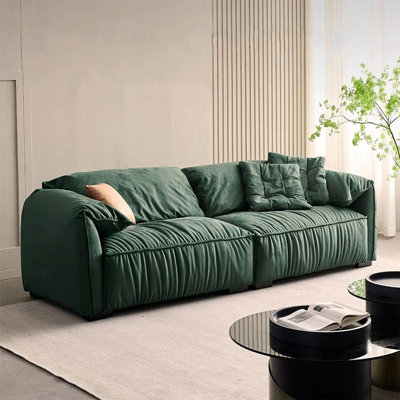 Coussin de canapé modulaire en polyester vert