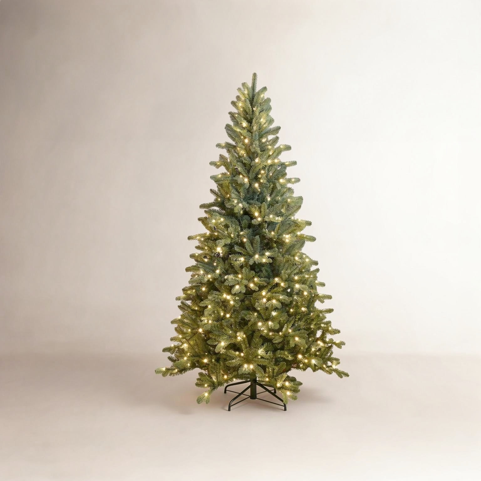 White 9' Pre-Lit Spruce White Christmas Tree, 7 ft