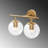 Modern Wall Lamp, Gold Metal Body & Glass Cap, 14.2 x 9.4 x 6.3 inches | 2 x E14 Socket (Max 40W), Stylish Scandinavian Design, Perfect for Home Decor, IP20 Rated | Elegant & Functional Lighting Solution-272764272-272762444