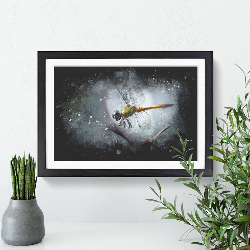 Dragonfly Vol.5 - Framed Print, 65cm H x 90cm W x 2cm D, Black
