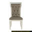 Ensemble de 2 chaises d'appoint de style glamour avec dossier capitonné en acrylique et dossier capitonné à finition champagne