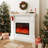 Electric Fireplace with Mantel, Electric Fireplace Insert, With Timer, Remote Control, Adjustable Flame Color, 1400W-150295633