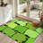 Green Abstract Lime Bar Block Brick Check Cube Fresh Olive Shape Machine Washable Indoor Area Rug-129431619